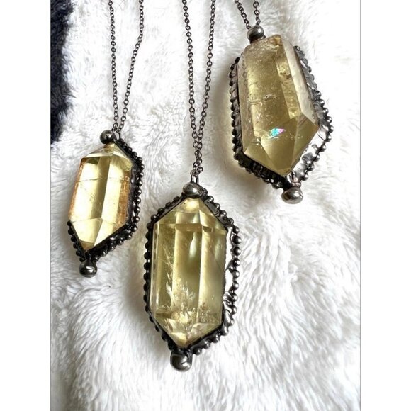 Handmade Jewelry - * FRESH NEW STOCK! * DT Citrine Chakra Clearing Necklace Pendant